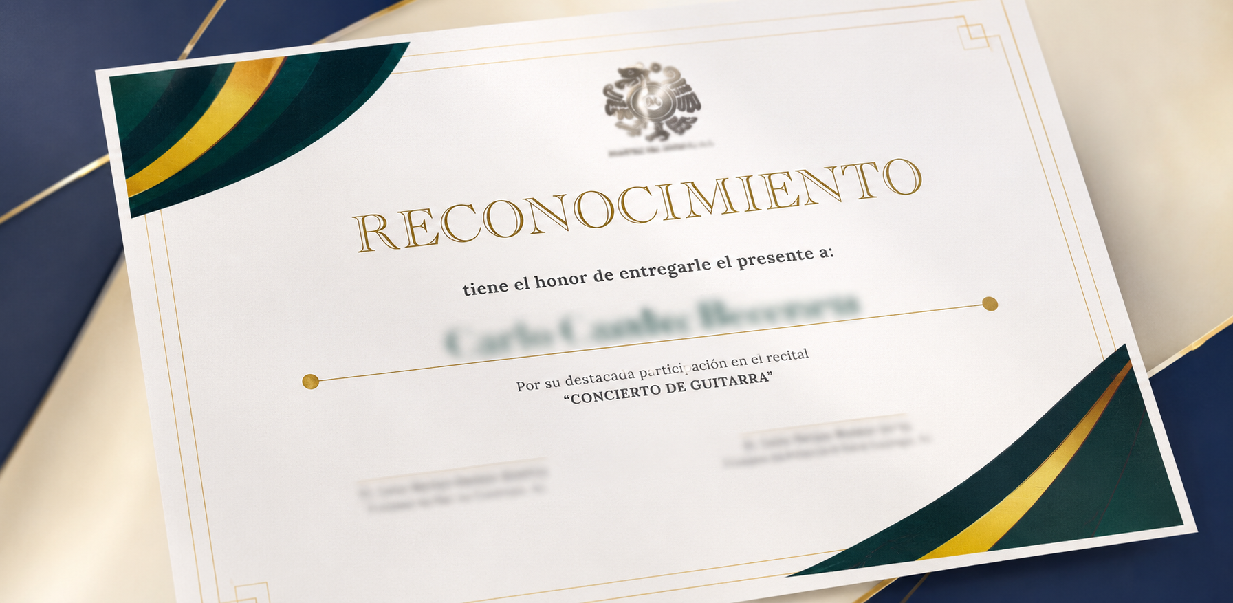 Diplomas y reconocimientos personalizados